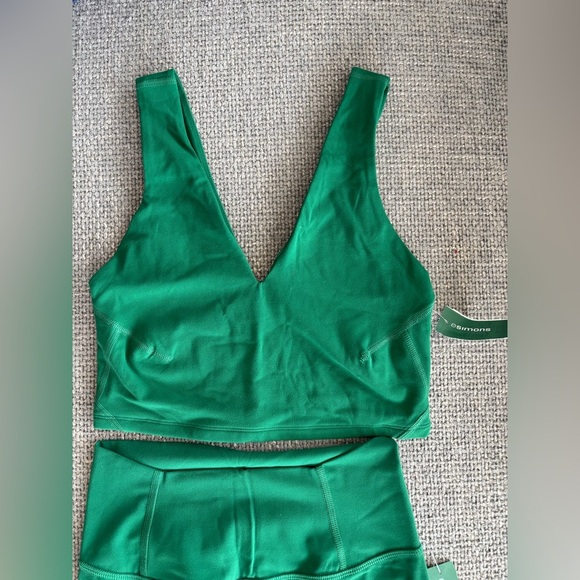 Free People Movement Workout Set Green Crop Top & Leggings– Size Small– BNWT - Picture 10 of 16